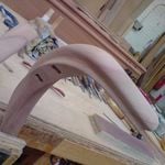 wreathed handrail in workshop